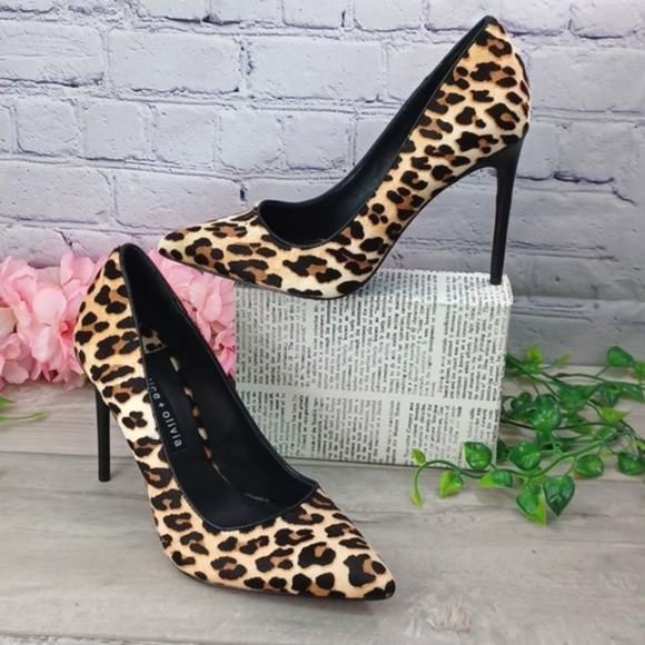 Alice + Olivia Shoes - Alice + Olivia Leopard Print Calf Hair Heels - NWOT